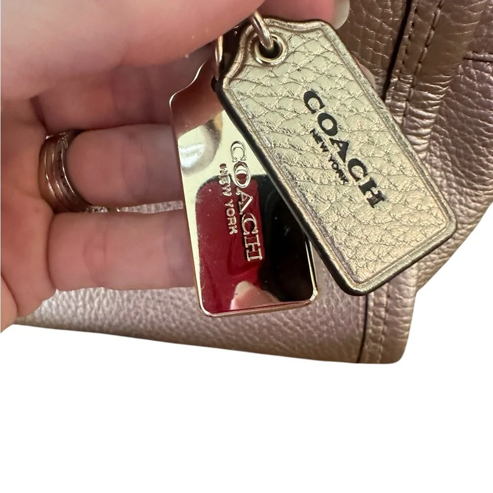 Coach Metallic Gold Swagger Leather Satchel with Gold Hardware - Picture 8 of 17